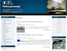 Tablet Screenshot of gimnazija.moletai.lt